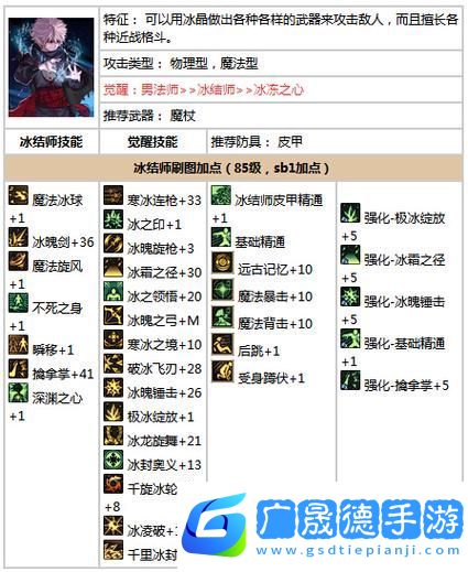 DNF85版本冰結師